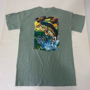 Auburn Tigers T-Shirt - Fisherman Bass Fishing - Comfort Colors Pocket Tee - New